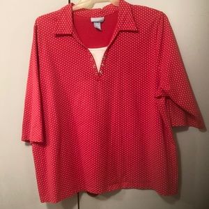 Red pullover shirt